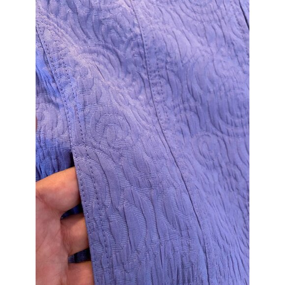 Laura Ashley Purple Textured Jacket Full Zip Lined Collared Jewel Buttons Small - Picture 6 of 10